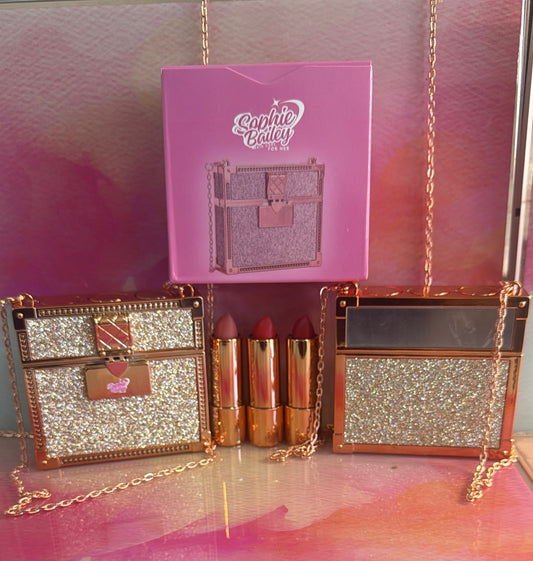 3 lip stick diamond bag